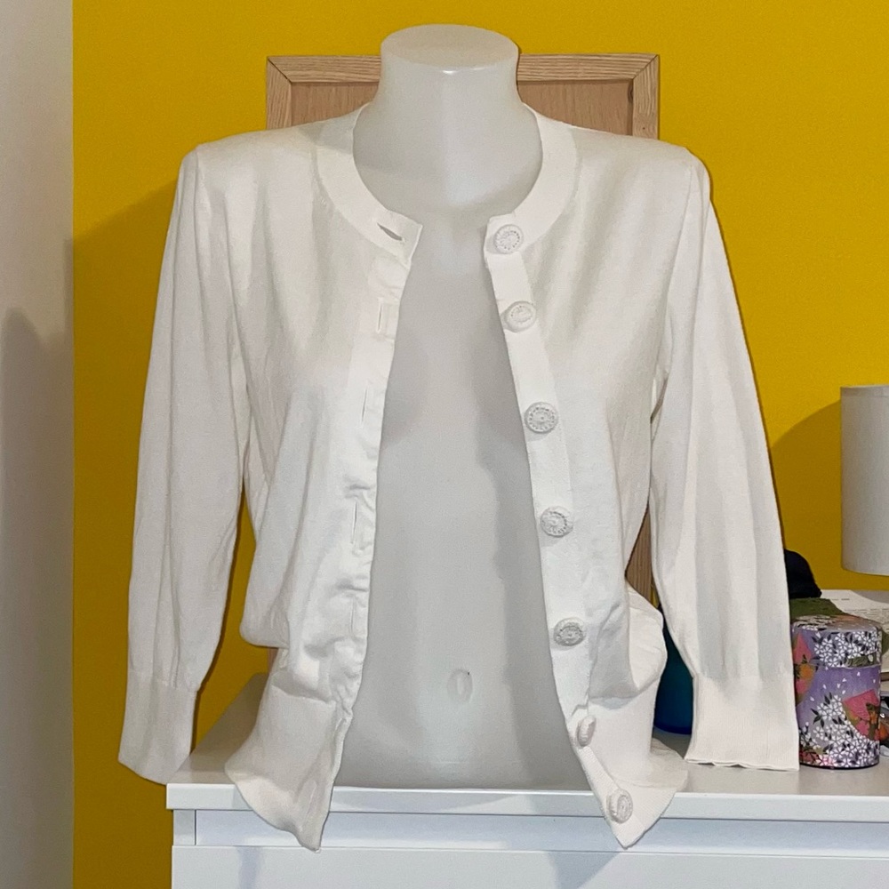 Banana Republic Cardigan w/ Covered Buttons, Medium
